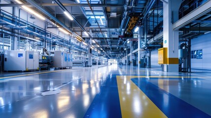 High-tech manufacturing equipment in a facility