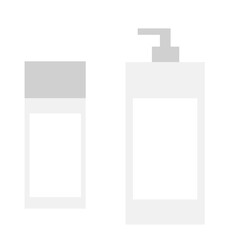 a bottle of shampoo and soap on a transparent background