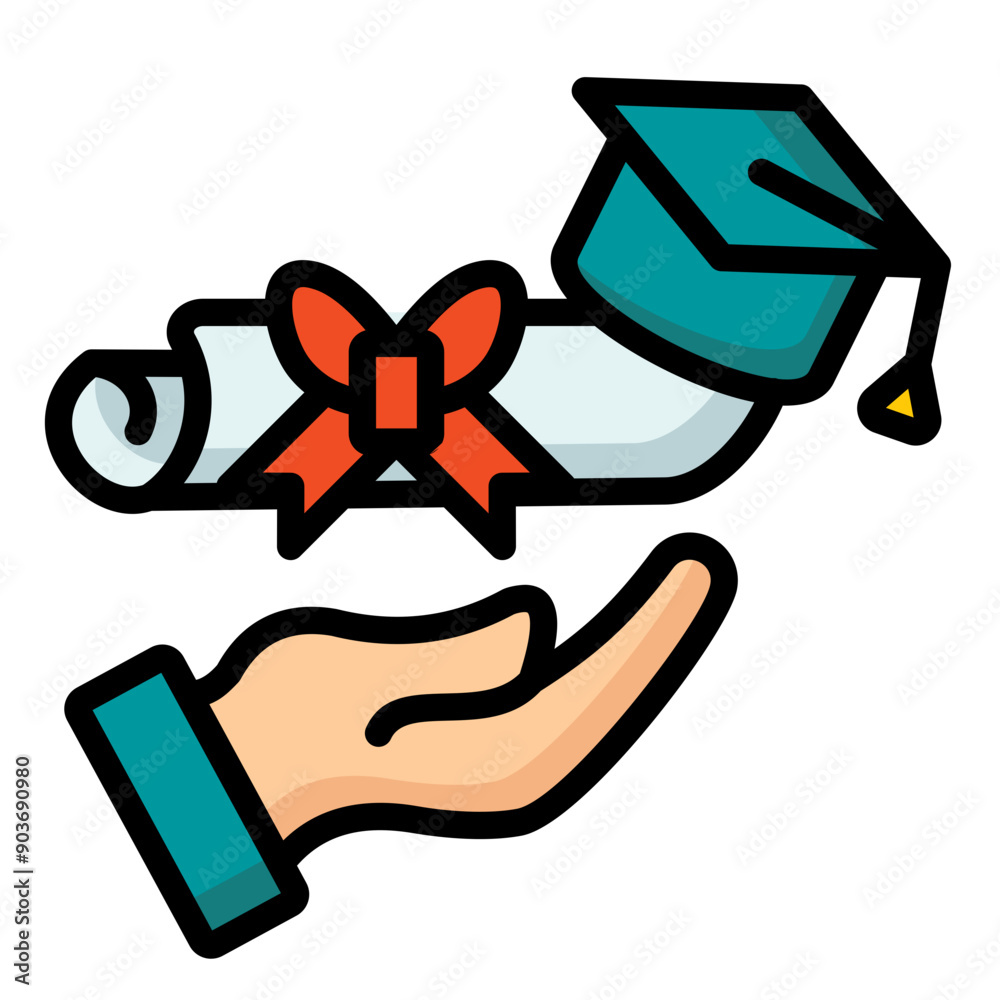 Sticker scholarships icon