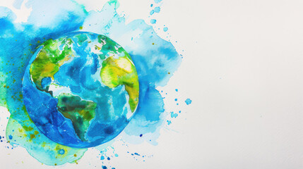 Celebrate Earth Day with vibrant watercolor art that inspires education about our planet and environmental care.