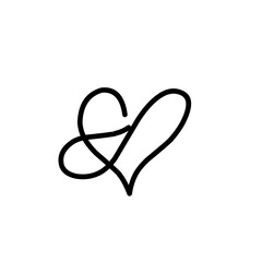 handdrawn Infinity heart symbol 