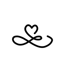 handdrawn Infinity heart symbol 