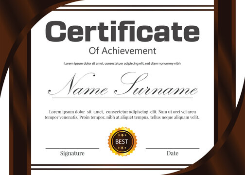 professional certificate design with background elements 