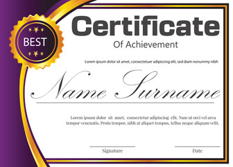 certificate new professional design white color background design 