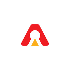 Letter A Logo With Red Color. A Initial Icon