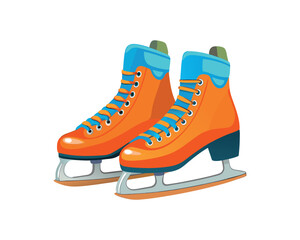  Vector white figure  skating shoes illustration vector
