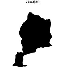 Jawzjan province blank outline map