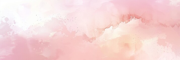 Obraz premium Pink watercolor abstract background. Delicate peach pastel background with splashes and brush strokes. For invitation, card, banner, poster, web, birthday, wedding.