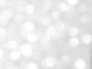 Background grey bokeh abstarct white beige circle light texture bubble blur pattern defocused glowing sparkle snow glitter snowflake magig backdrop ecosystem foreground card silver space decoration.