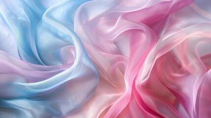 Obraz premium A piece of fabric with a blue, pink, and purple swirl