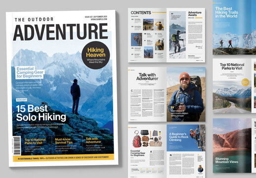 Outdoor Adventure Travel Magazine Template