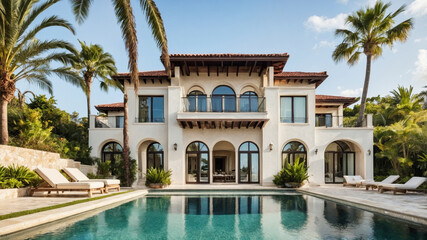 Fototapeta premium A luxurious Mediterranean style villa