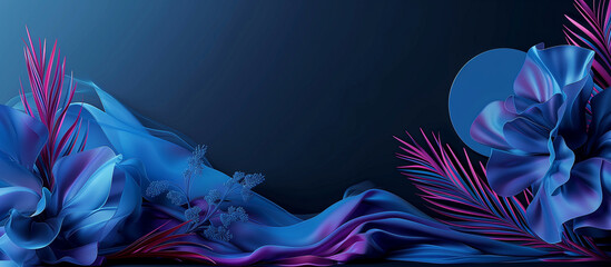 Obraz premium abstract background with flowers generate by AI