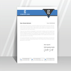 Unique letterhead design vector template 