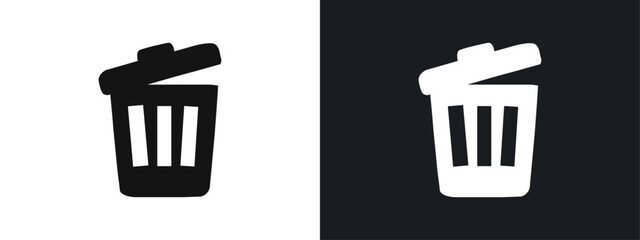 Leftovers Disposal icon linear graphics set vector in black