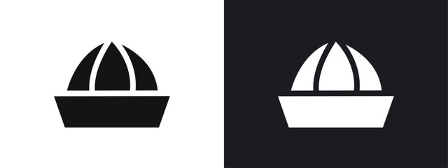 Lemon squeezer icon linear graphics set vector in black