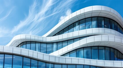 Contemporary building architecture showcasing innovative design features