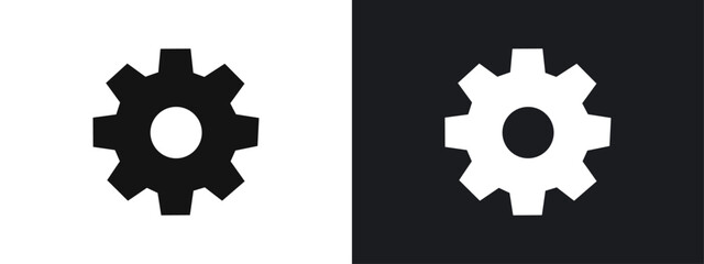 Setup icon linear graphics set vector in black