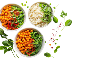 Chana Chickpea curry on transparent background