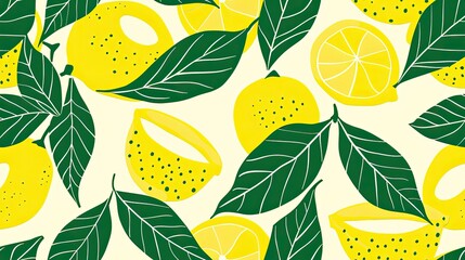 lemon and leaf pattern