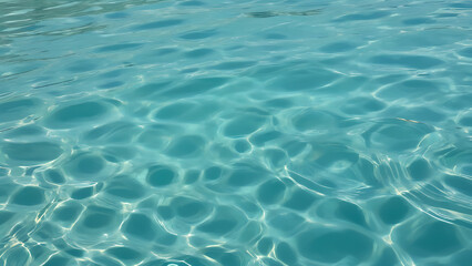 Fototapeta premium Calm turquoise water with gentle ripples and reflection evoking a serene and refreshing atmosphere