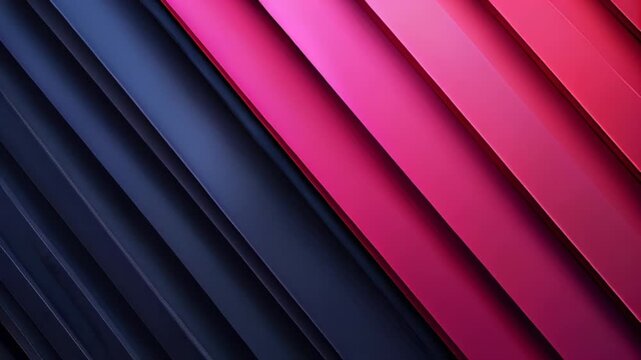  Overlapping lines with a shadow effect in shades of red and blue.