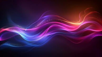 beautiful and colorful rainbow color smoke, wave, fog flow on dark background