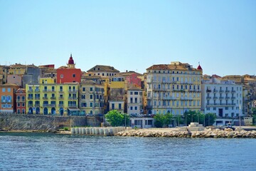 View of Corfu Island in Ionian Sea in Greece.