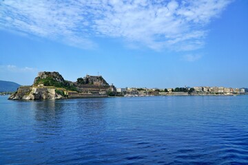 Naklejka premium View of Corfu Island in Ionian Sea in Greece.