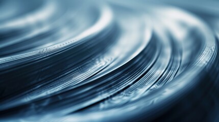 Blue abstract background with grunge material waves. Generative AI