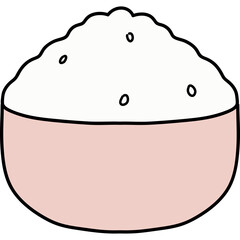 쌀 밥 일러스트