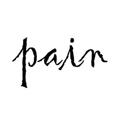 pain - graphic text illustration to portray mental and, physical feelings of pain or for those who derive pleasure from pain.   