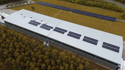 Obraz premium European solar energy farm for green power