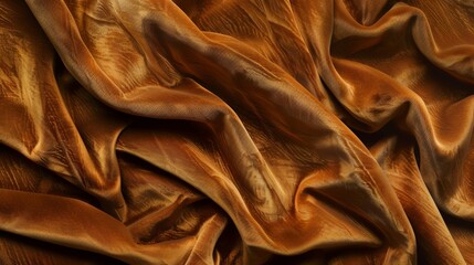 Fototapeta premium A piece of fabric with a brown color and a shiny texture