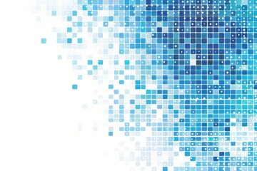 Abstract blue pixel grid background