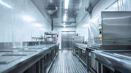 Fototapeta premium Hygienic conditions in a food manufacturing facility