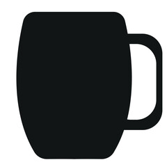 icon in the shape of a round beer glass filled with a black background, for the Oktoberfest holiday