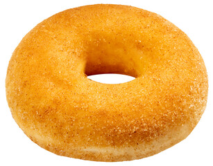 Donuts dough with icing sugar and Cinnamon powder isolate on white PNG File.