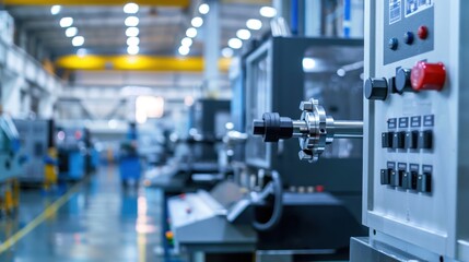 Fototapeta premium High-precision tools and machines in a manufacturing plant