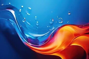 Naklejka premium the AI Image Generator, 3d rendering of a multi colored flowing , abstract wavy iridescent background