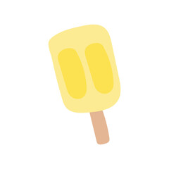 Yellow ice cream looks refreshing