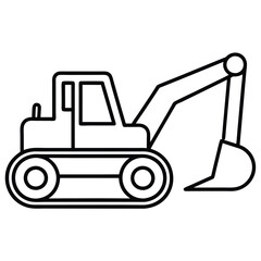 Naklejka premium excavator and truck