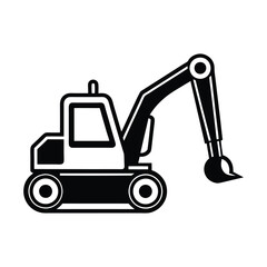 Naklejka premium excavator and shovel