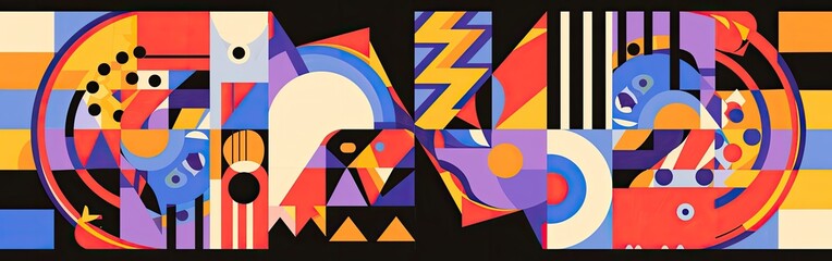 Obraz premium Colorful Abstract Geometric Art