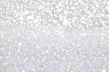 Obraz premium Silver glitter background texture white sparkling shiny wrapping paper for Christmas holiday seasonal wallpaper decoration, greeting and wedding invitation card design element