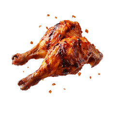 falling or floated Fried chicken legs falling isolated on transparent background psd
