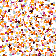 Small flower background Tiny floral fabric, wallpaper and home décor Simple colorful simplified flowers White background