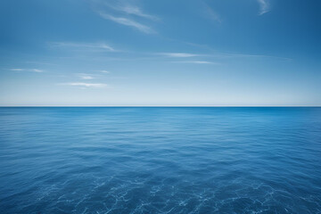 Obraz premium Empty Blue Ocean and Blue Sky