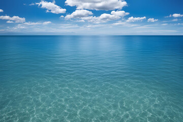 Obraz premium Empty Blue Ocean and Blue Sky