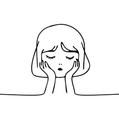 tired girl woman silhouette